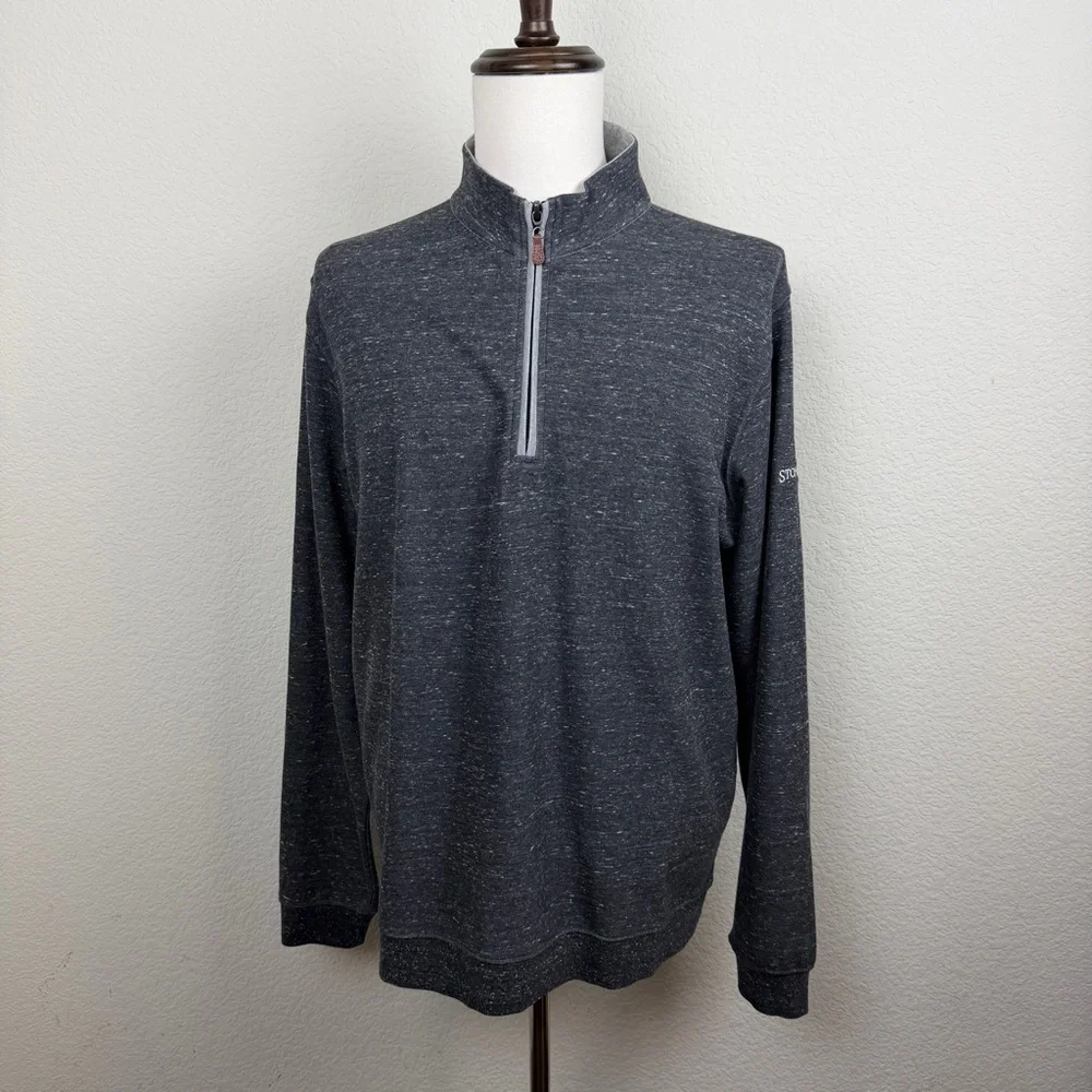 Johnnie-O Sully 1/4 Zip Pull Over  | Men’s Large | Pewter